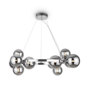 Maytoni Lampadario contemporaneo Dallas 11 luci G9 cromo metallo vetro fumè