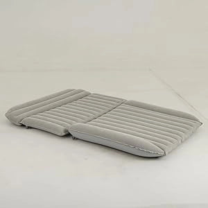 Materasso Gonfiabile per Auto, Letto ad Aria con Pompa Elettrica e Sacca per il Trasporto, Materassino per Campeggio, Picnic e Viaggio su Strada, Portata 150 kg, 190 x 130 cm (Grigio)