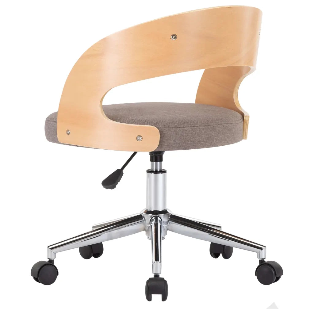 Sedie da Pranzo Girevoli 2 pz Grigio Talpa in Legno e Tessuto  cod mxl 48212