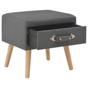 Comodino Grigio Scuro 40x35x40 cm in Tessuto 247535