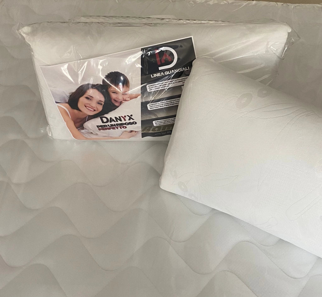 Cuscino in Fibra Super Soft 70x40 H 18cm Federa in Bamboo Guanciale da Letto