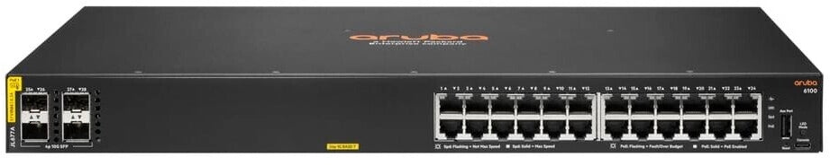 Switch aruba 6100 24g poe classe 4 4sfp+ 370 w - JL677A