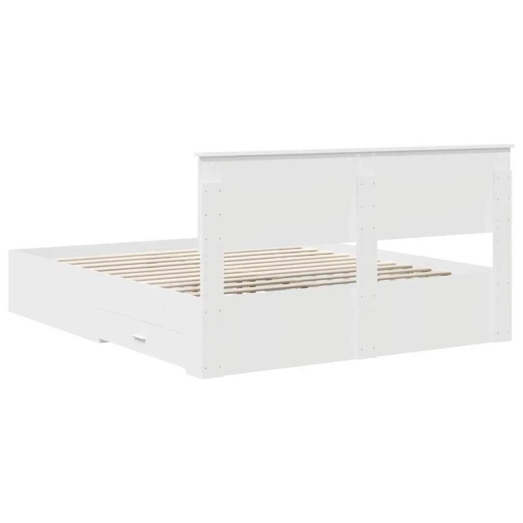 Struttura del letto Bianco 160 x 200 cm Legno multistrato 3410870