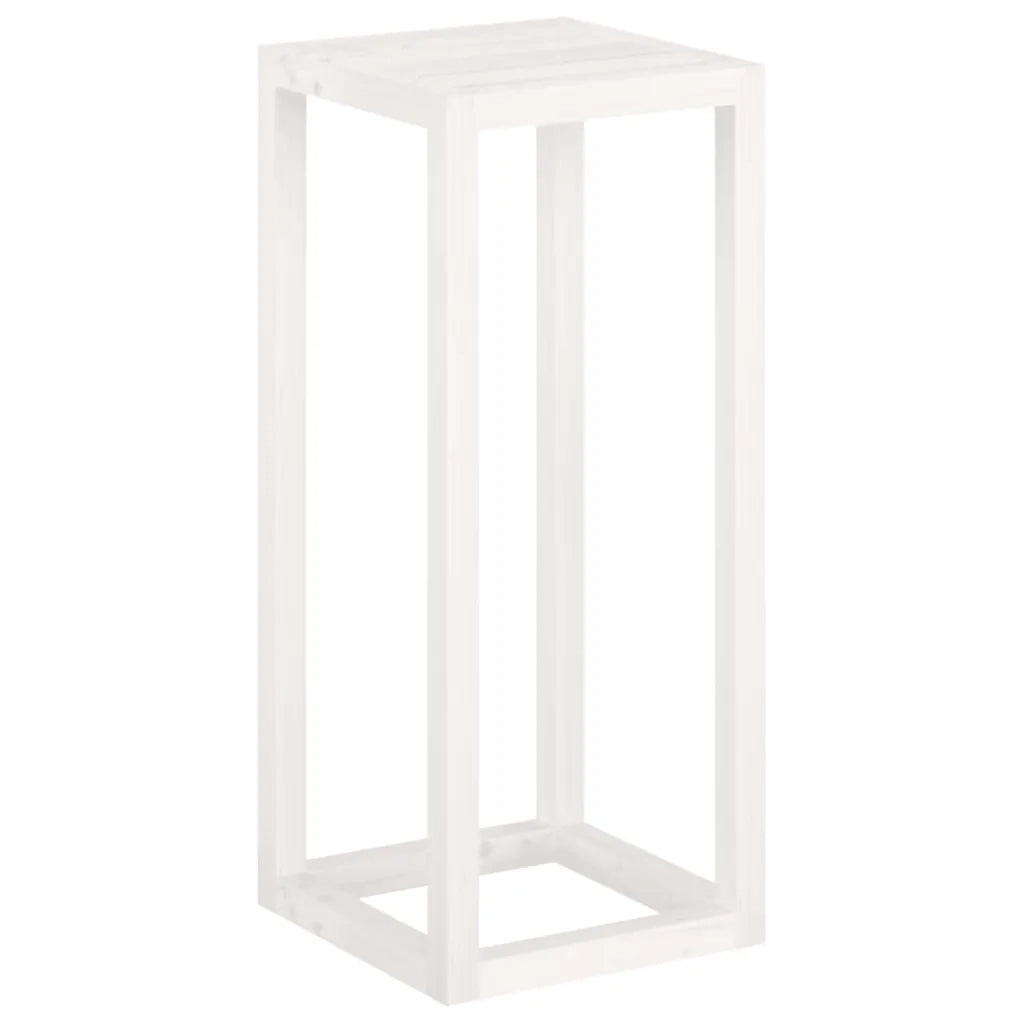 Set Supporti per Piante 3 pz Bianco in Legno Massello di Pino 822268