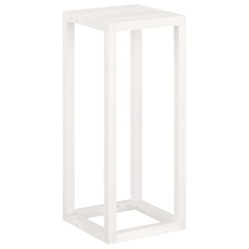 Set Supporti per Piante 3 pz Bianco in Legno Massello di Pino 822268