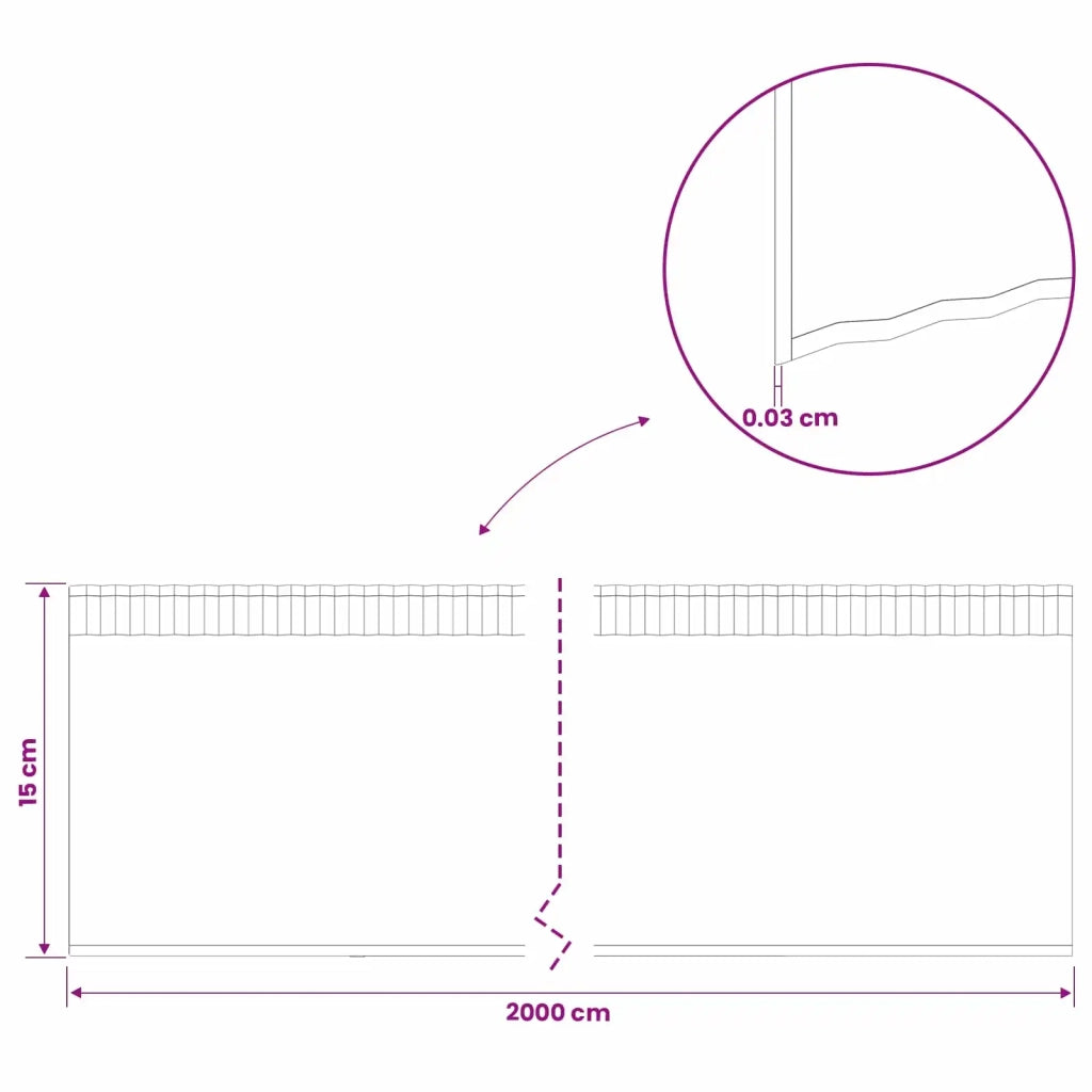 Bordura per Prato 10 m x 20 cm Acciaio zincato Argento 42030384