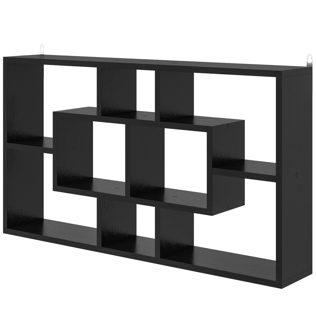 Libreria a Parete con 8 Cubi ¨C zephmum ¨C 85x14.5x47.5 cm Nero
