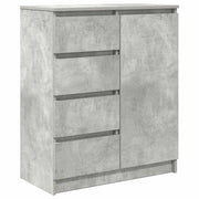 Credenza | Madia | Buffet da pranzo | Armadio da pranzo con Cassetti Grigio Cemento 71x35x84 cm in Truciolato