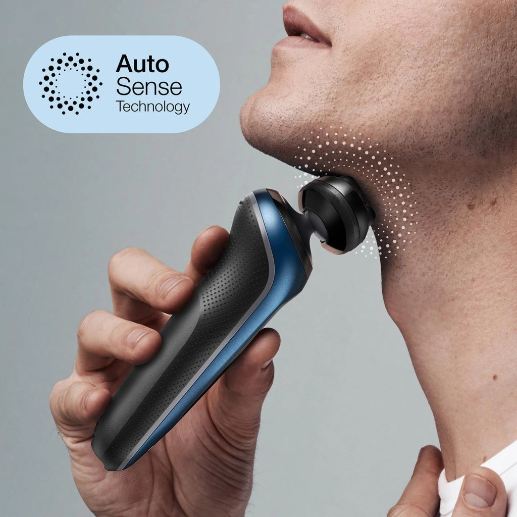 Braun Series 6 61-B1200s Rasoio Trimmer Nero, Blu