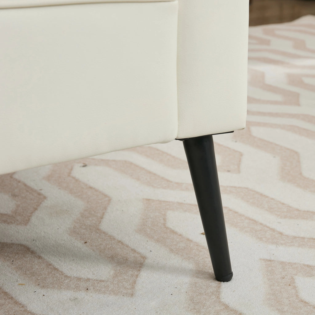 POLTRONA Relax 65x58x35 cm in ecopelle Bianca