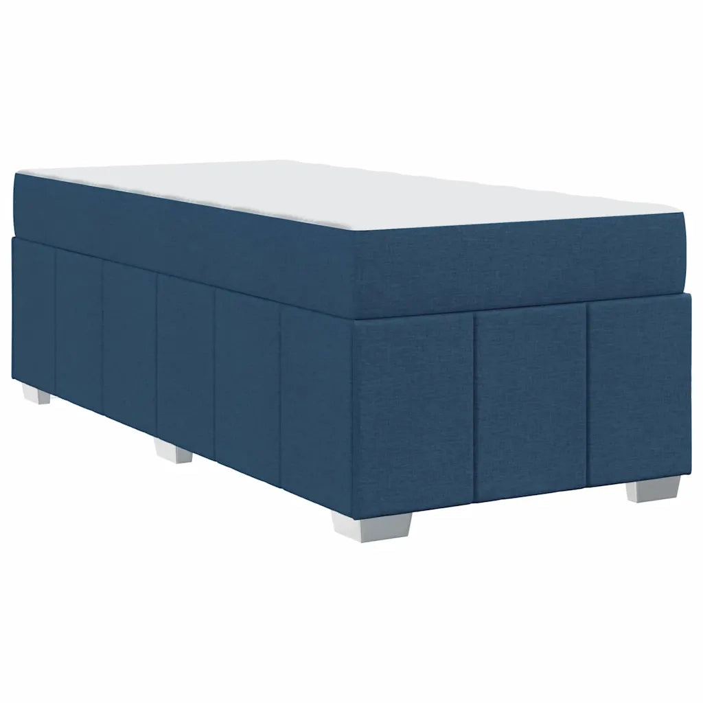 vidaXL Struttura del letto con materasso Blu 90 x 200 cm Tessuto