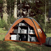 Tenda Portaoggetti 9 Scomparti Grigio e Arancione Impermeabile 94376