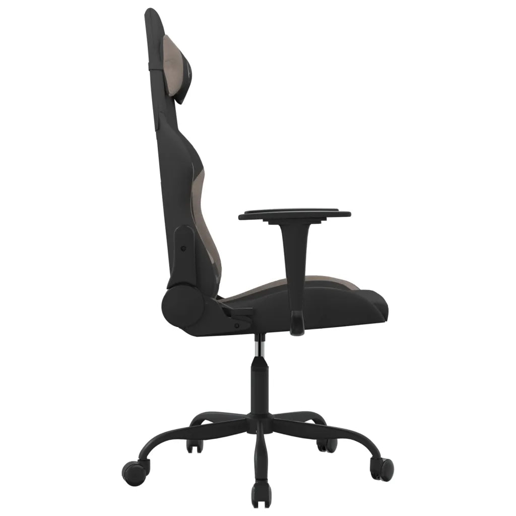 Sedia da Gaming Nero e Tortora in Tessuto 345471