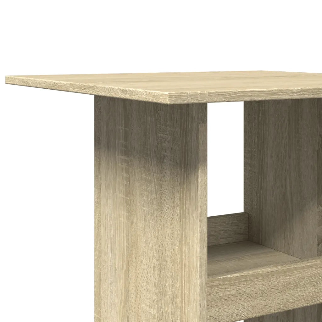 Tavolo Bar Portaoggetti Rovere Sonoma 60x60x102 cm Multistrato