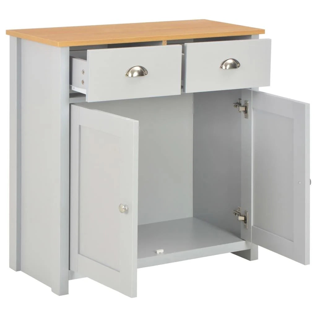 Credenza grigia buffet mobiletto consolle mobile contenitore 79 cm 4402263