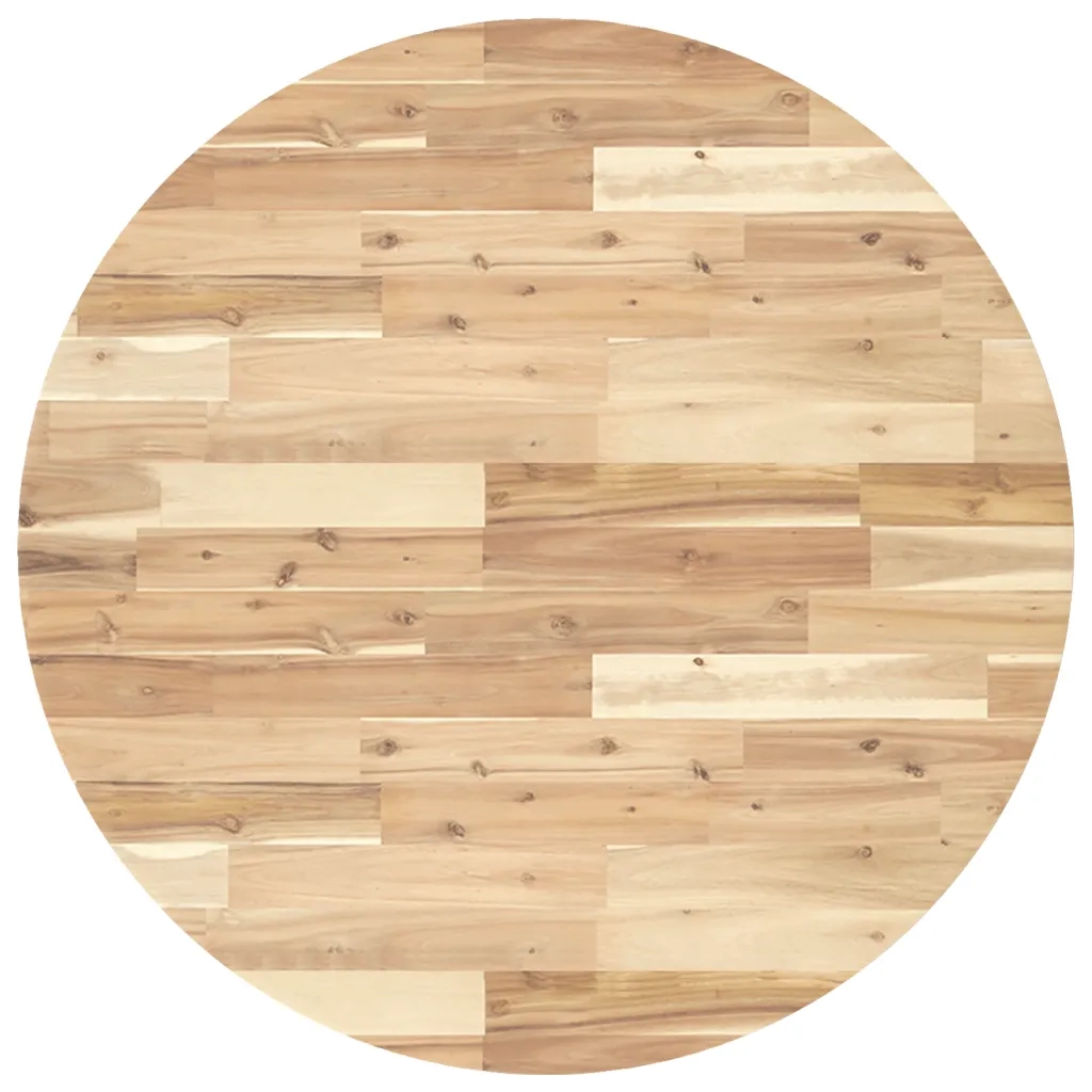 Piano Tavolo Rotondo Ã˜90x2 cm in Legno Massello di Acacia