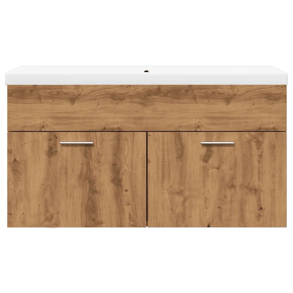 Mobile da Bagno con Lavabo Integrato Rovere Artigianale 3328586