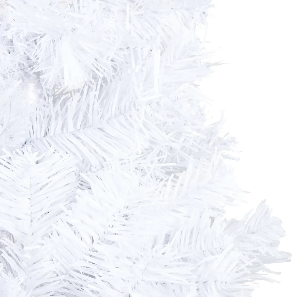 Albero di Natale Preilluminato con Palline Bianco 150 cm PVC 3077712