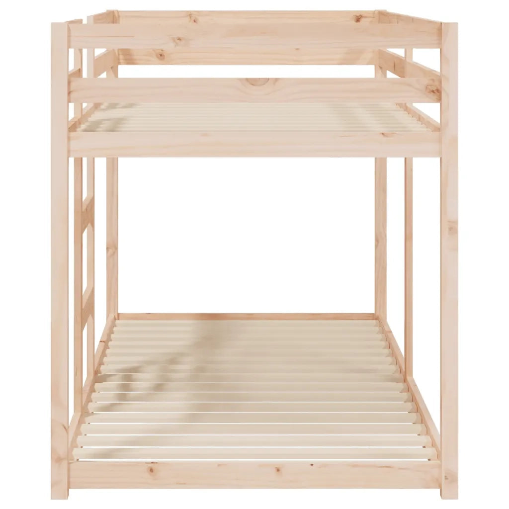 Letto a Castello senza Materasso-Struttura Letto a Castello 90x200cm Massello Pino 541905