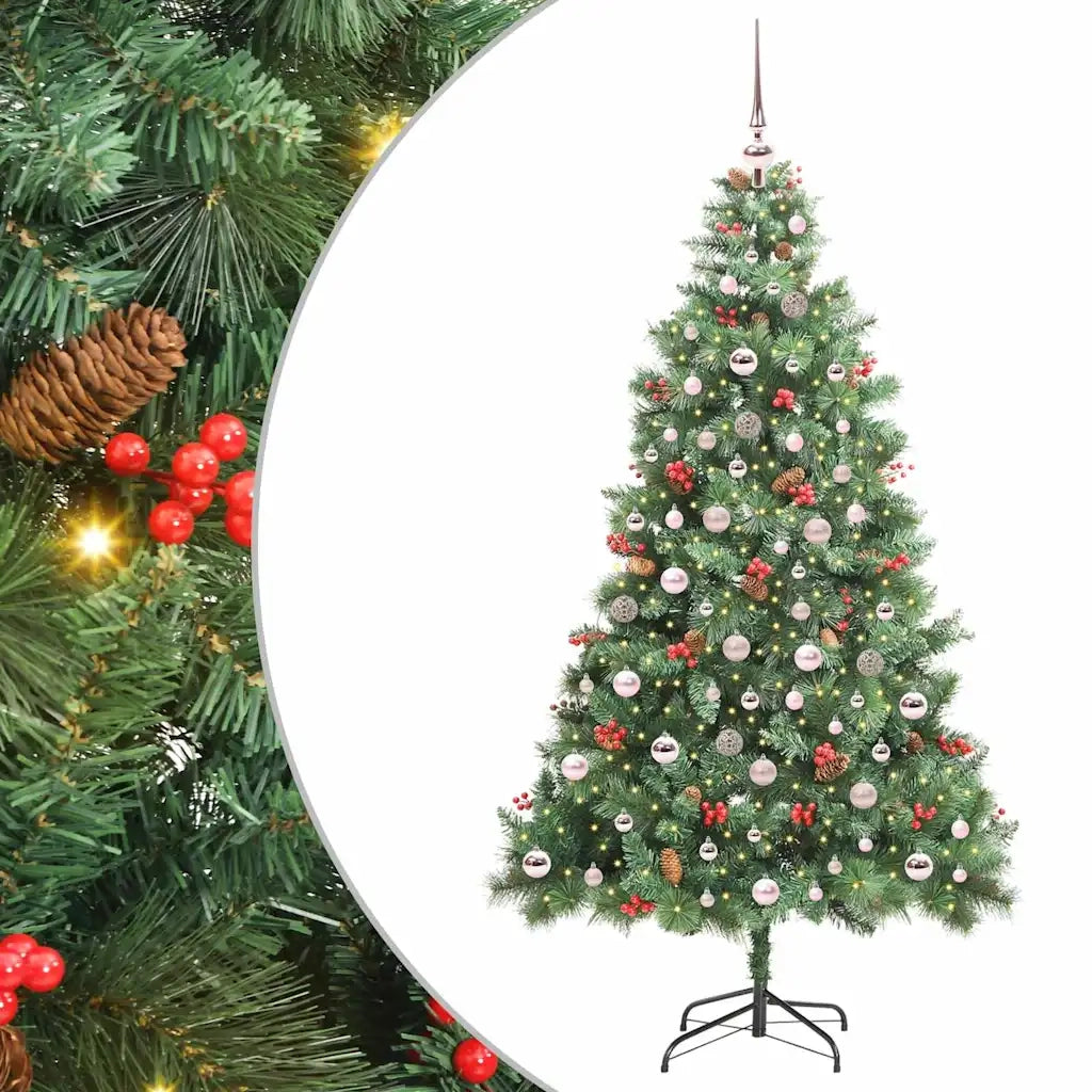 Albero di Natale artificiale Verde 210 cm PVC e Metallo 3395145