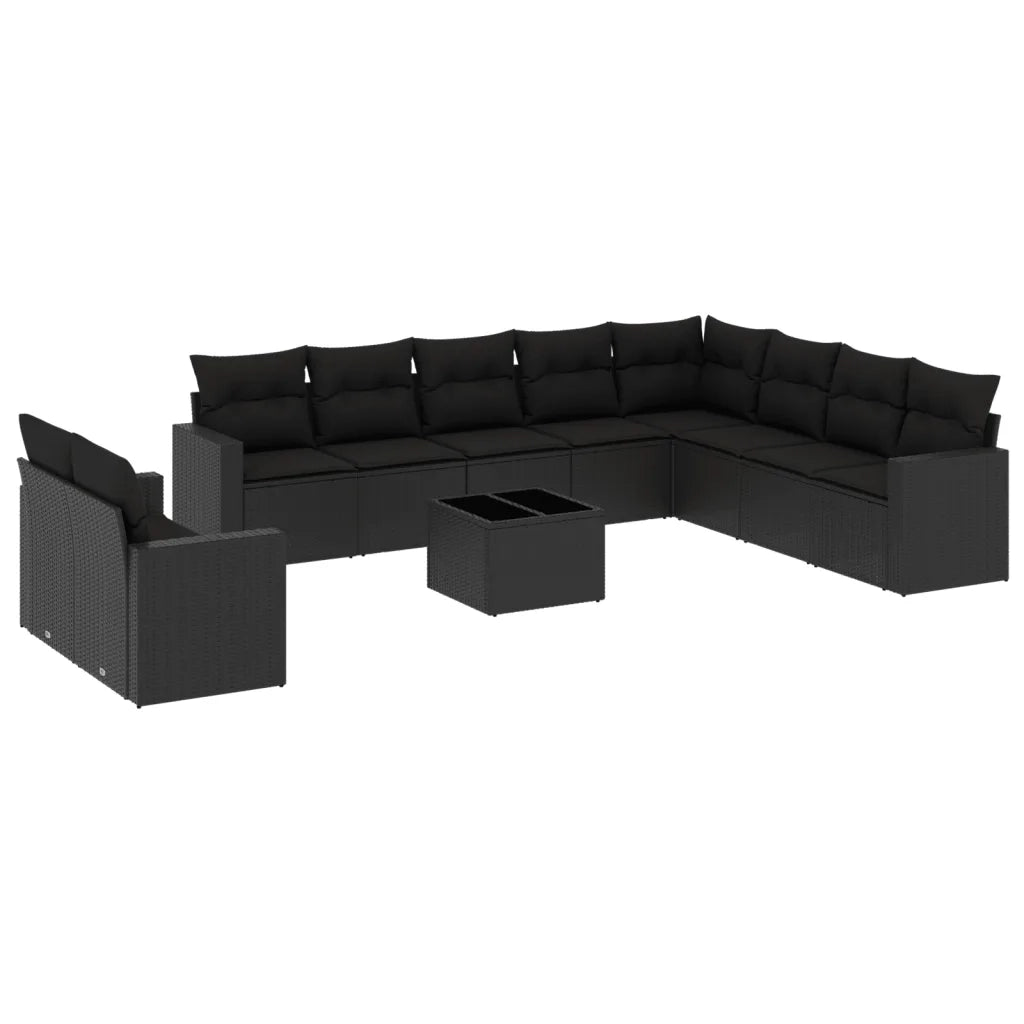 Set Divani da Giardino 11 pz con Cuscini in Polyrattan Nerocod mxl 88386