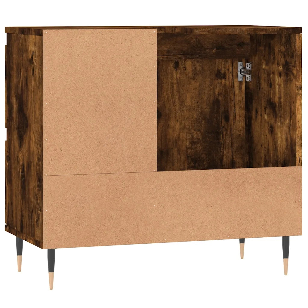 Armadietto Bagno | Armadio da bagno Rovere Fumo 65x33x60 cm in Legno Multistrato