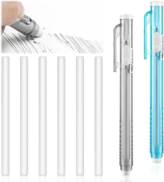 Inovra Plus - Pennelli intercambiabili per pittura e scuola con 6 pennarelli di riserva - meccanismo click