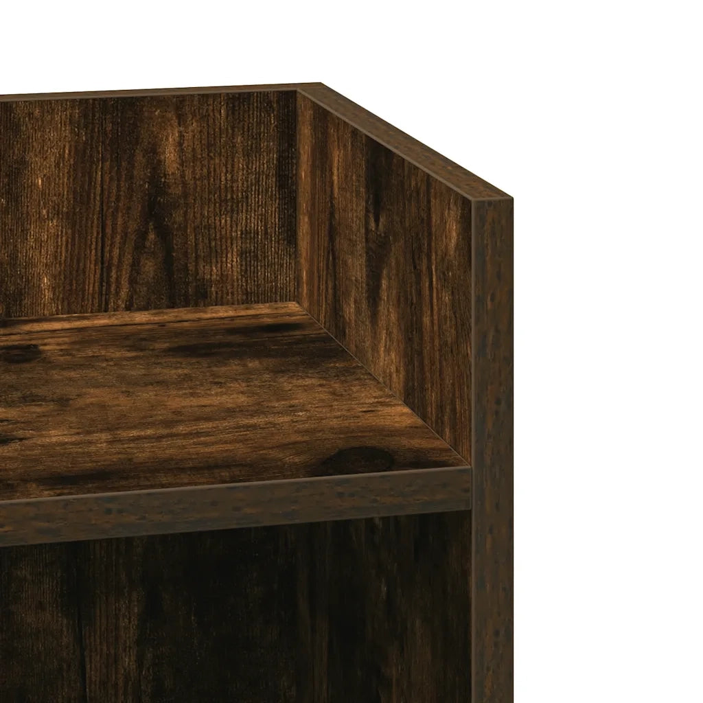 vidaXL Tavolino Laterale con Ripiano Rovere Fumo 25,5x27x60 cm