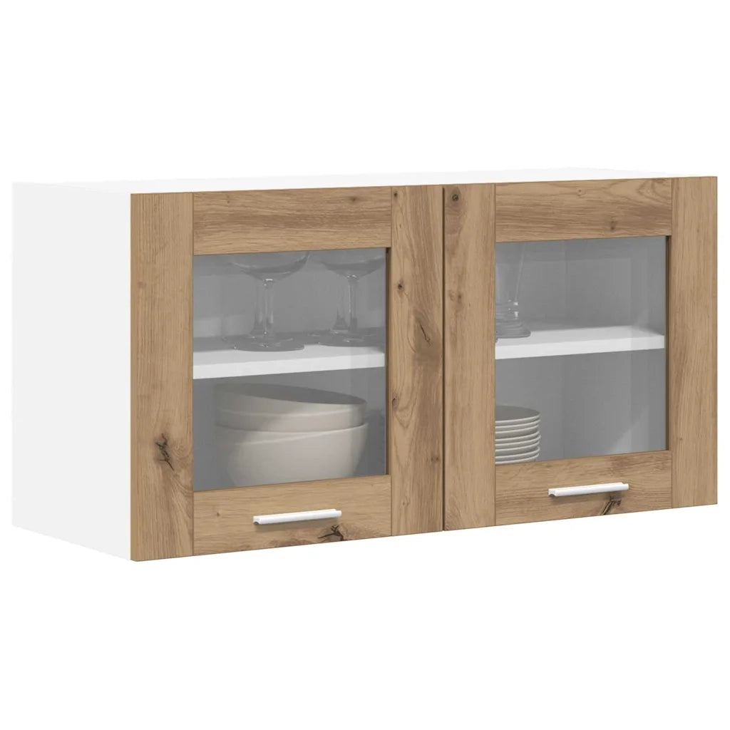 Armoire suspendue Chêne Artisan et Blanc 80 x 31 x 40 cm