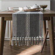 Tappeto in stile rurale, per interni ed esterni, grigio, 275 cm, con pennelli per decorazioni festive in cucine ristorative (grigio, 275 cm)