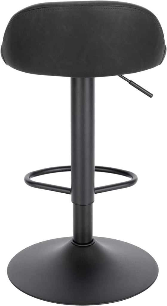 Sgabelli da Cucina in similpelle con Poggiapiedi Sgabelli da Bar Moderni per Bancone Penisola Sedie Alte Girevoli Altezza Seduta Regolabile 61-82cm, Antracite 2 Pezzi 0913BY-2