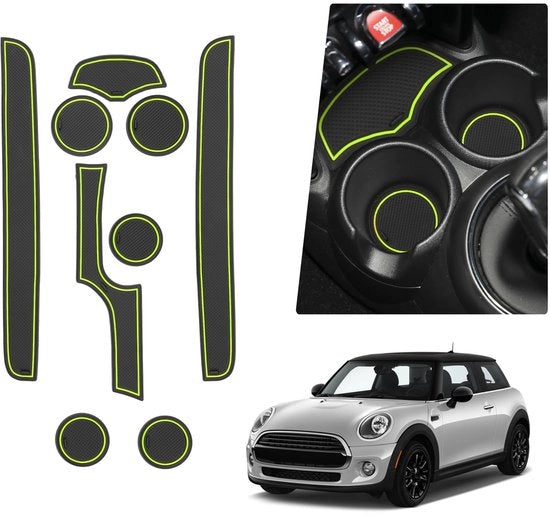 Matten antislip compatibili con Mini Cooper F56 2015-2023, mattoncini in gomma per console centrale, mattoncini antislip per Mini Cooper F56, mattoncino di protezione antislip, mattoncini antislip, mattoncini per auto