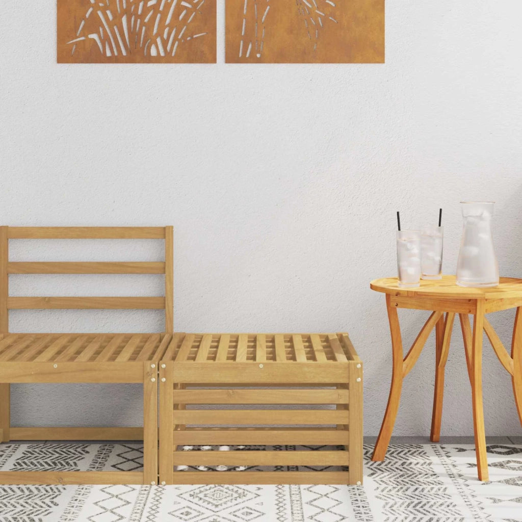 Poggiapiedi da Esterno Legno di Acacia Massello Bianco CFW9643094