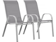 Sedia da giardino textilene "Cordoba" -Phoenix- Ecru-Set di 2