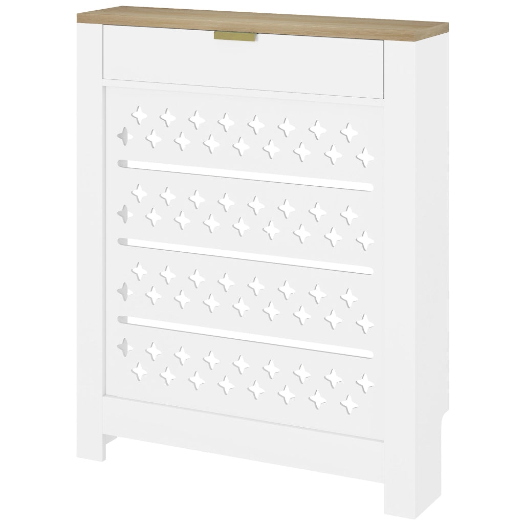 Copri termosifone con mensola e anta ribaltabile ¨C Xylo ¨C 78x19x95,5 cm bianco