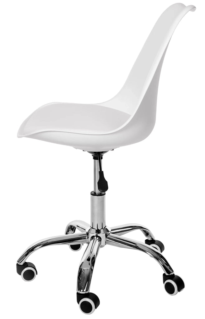 Sedia girevole per bambini AKORD FD005 in bianco