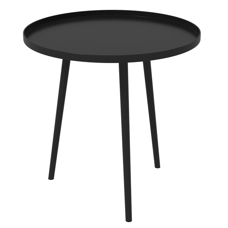 Tavolino da Giardino Rotondo ¨C MINIMAL ¨C Acciaio Nero, ?40x50 cm