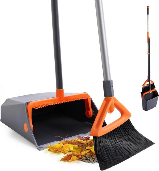 Set di pulizia 2 in 1 con grande capacità, ideale per la pulizia di giardini, parchi, strade, foglie di scuola, polvere, ecc.