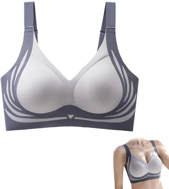 Sostenimento Anti-Sbattezza Push-up Seno Senza Cavo - Supporto Comodo per la Forma - Copertura Completa - Seno Sportivo - Ideale per Donne -