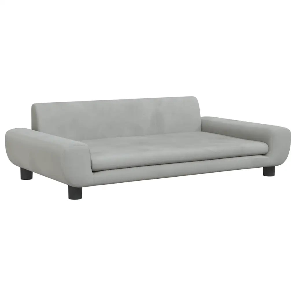 Lettino per Cani Grigio Chiaro 100x54x33 cm in Vellutocod mxl 119179