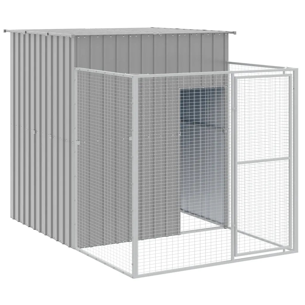 Casetta Cani Corsa Grigio Chiaro 165x251x181 cm Acciaio Zincatocod mxl 94377