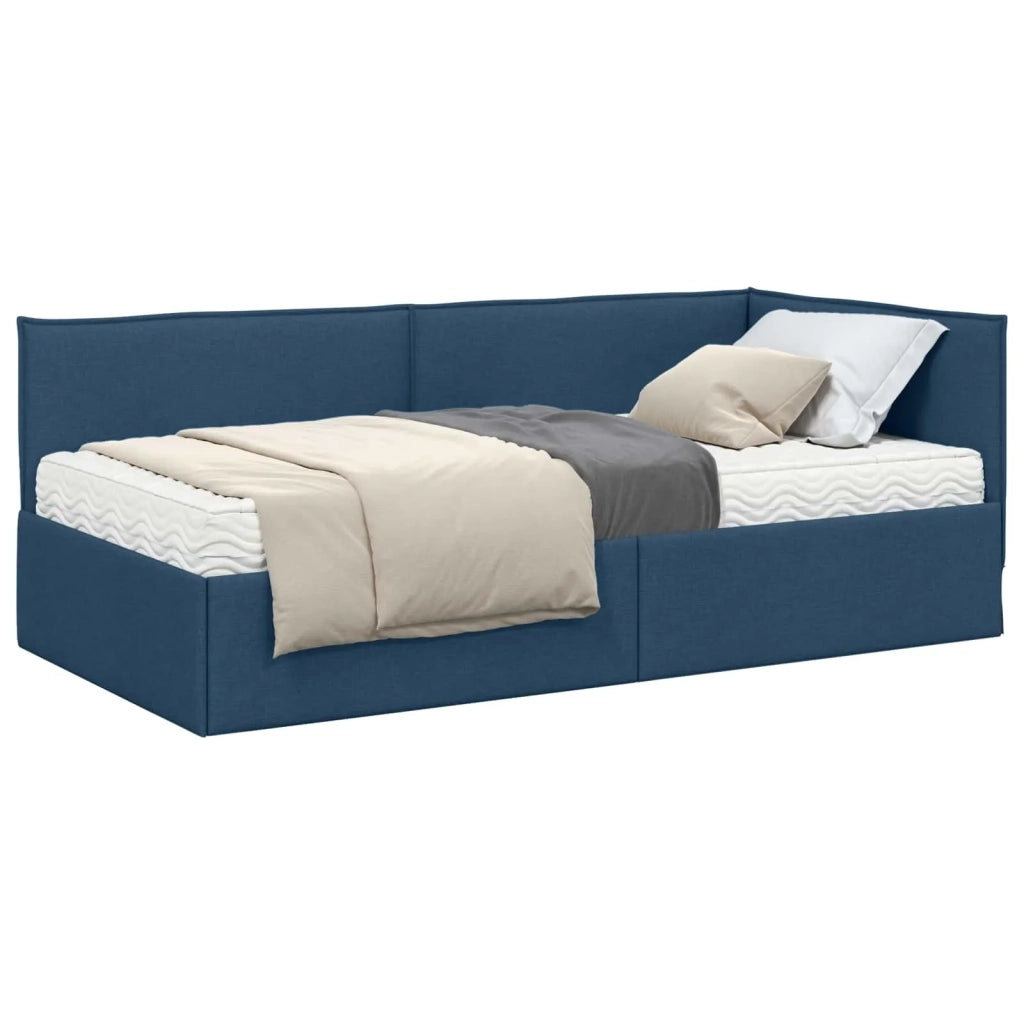 Struttura Letto Angolare con Materasso 2 pcs Blu Velluto 3394020
