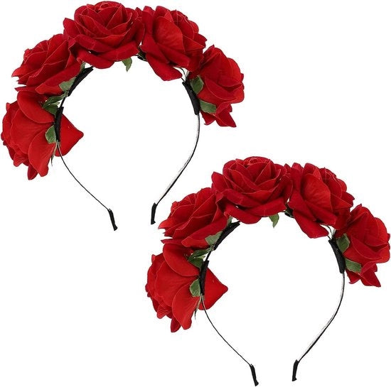 Cintura per capelli con fiocchi di fiori e rosa per compleanni e occasioni speciali