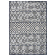 Tappeto da Esterni a Tessitura Piatta 160x230 cm Strisce Blu cod mxl 77884