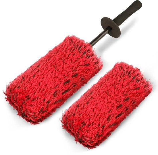 Velgenborstel con riserva di pennello microfibra per pulire delicatamente tutti i cerchi ruota lunghezza auto pulitore cerchi ruota cerchioni in alluminio