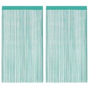 Tende a Filo 2 pz Turchese 100x250 cm