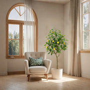 Albero di Limoni Artificiale 120 cm con Frutti Pianta in Vaso per Casa e Balcone