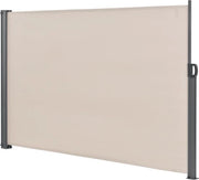Schermo laterale estensibile - Parete laterale estensibile - 160x300 cm - Acciaio e Tessuto - Aspetto lussuoso - Colorazione sabbia