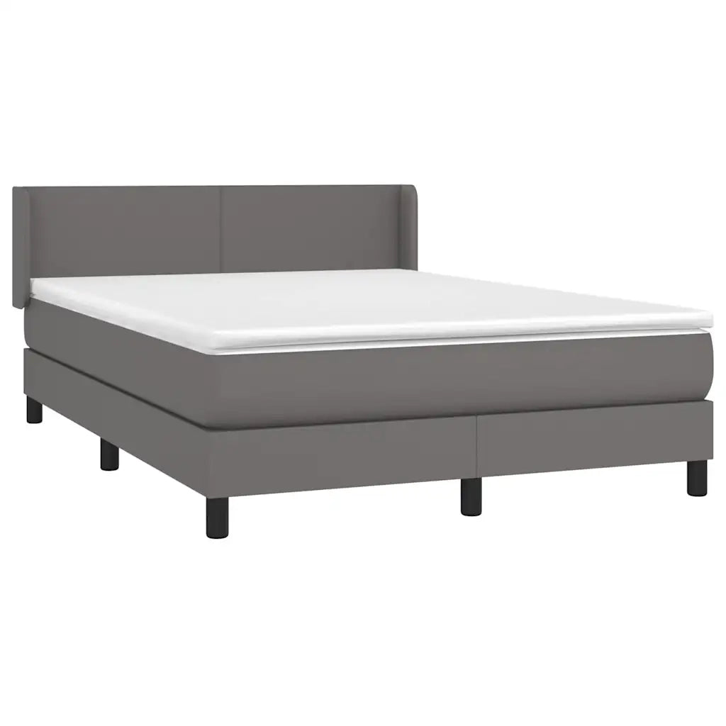 Giroletto a Molle con Materasso Grigio 140x190 cm in Similpelle 3130659