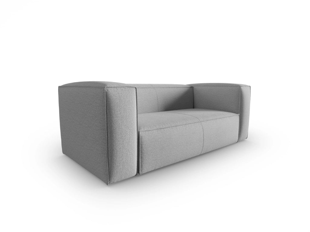 Cosmopolitan Design - Divano "Mackay" 2 posti in velluto strutturato grigio 